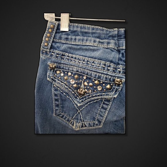 Miss Me Blingy Womens Blue Jeans Size 26 - Picture 6 of 9